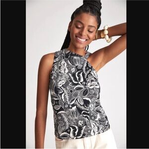 Anthropologie Asymmetrical Cut Out Tank Top